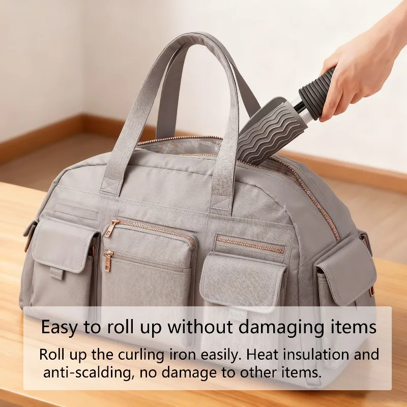 Silicone Heat-insulating Storage Pad with Anti-scald Surface for Portable Electric Curling Iron - Simple Design