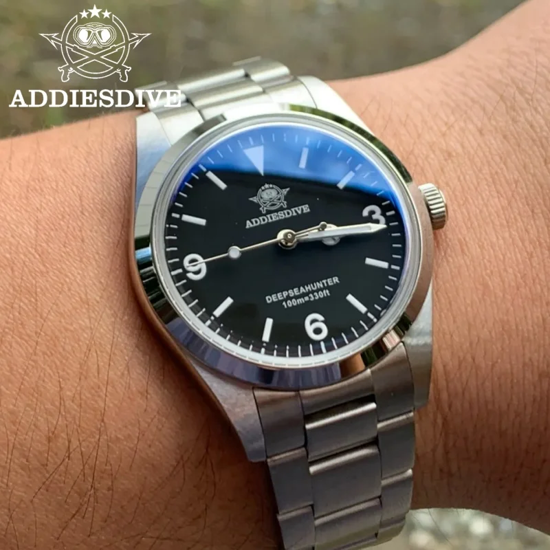 

ADDIESDIVE 36mm VH31 Movement Men's Luxury Watch BGW9 Super Luminous 10Bar Waterproof Sapphire Glass Quartz Watch Reloj Hombre