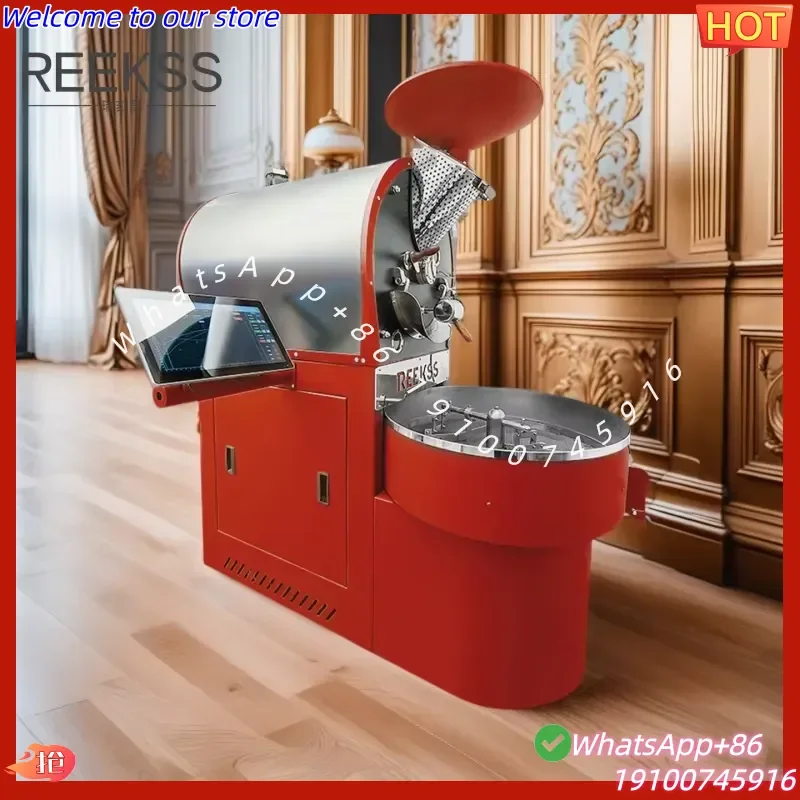 2026Hot Reekss Good Manufactory 5KG 10KG Commercial Full Automatic Coffee Toaster Machine Hot Sale