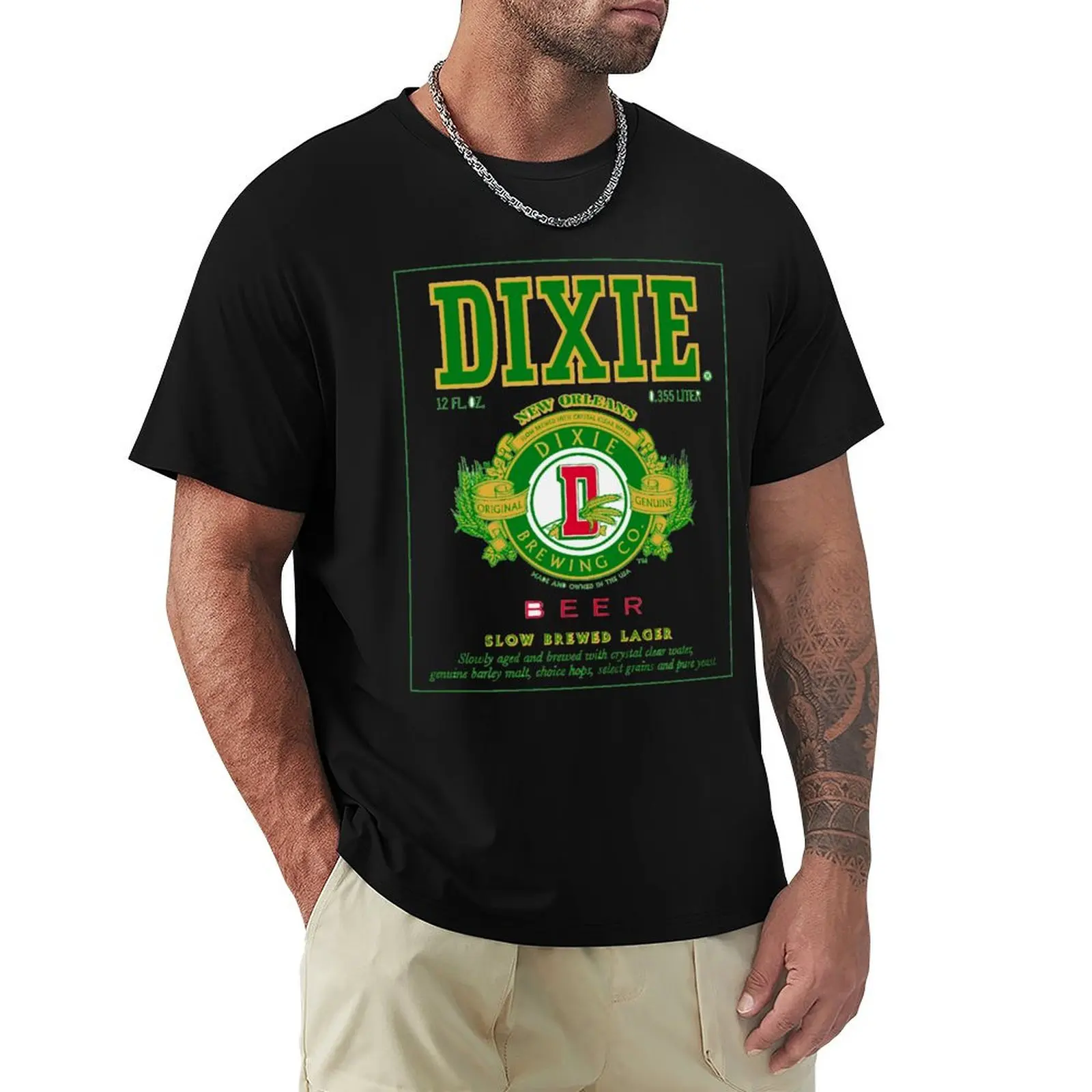DIXIE BEER LOGO T-Shirt All Weather Casual Short Sleeve