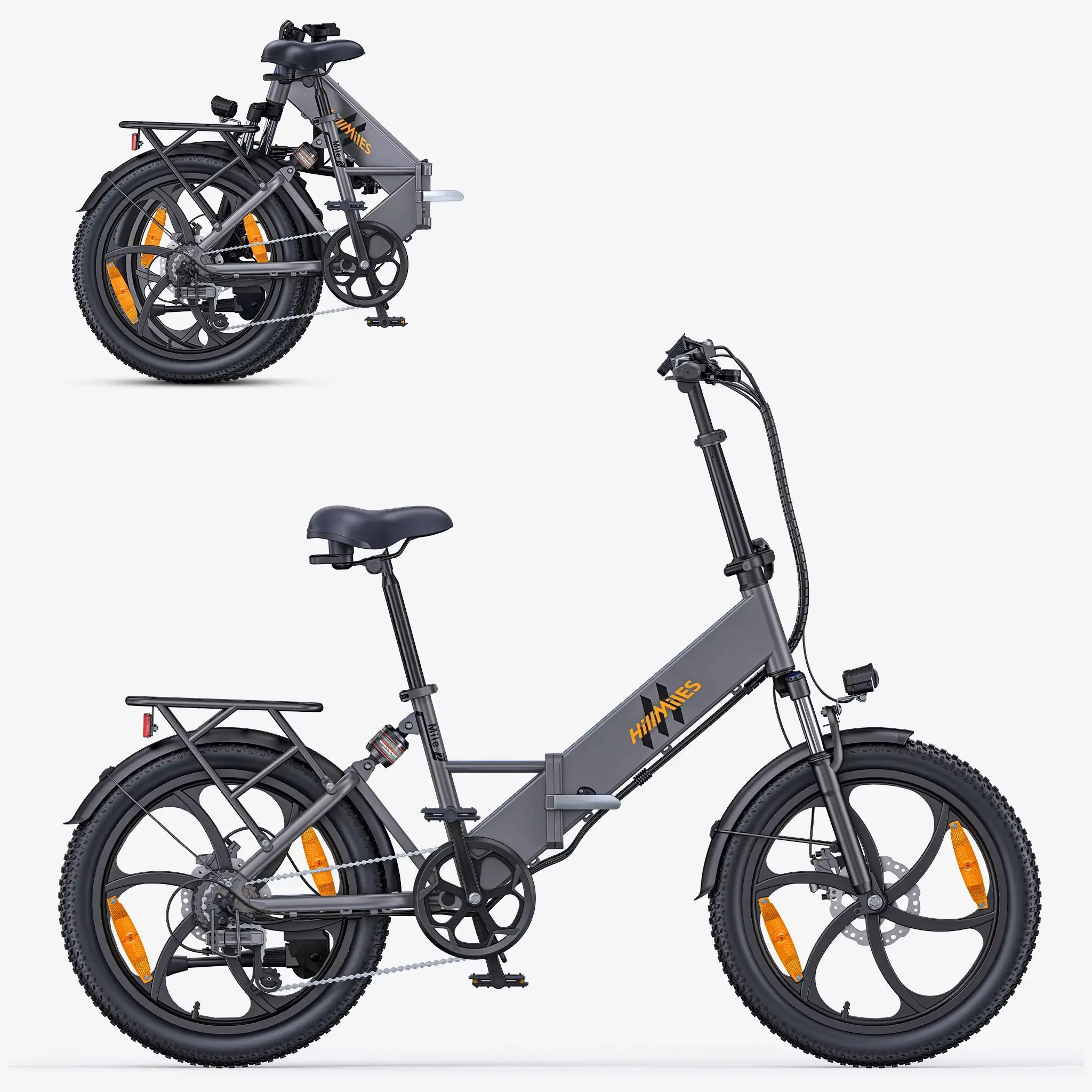 Hillmiles Mile2 Elektrische fiets Opvouwbare 250W motor 36V 13Ah Batterij 20 inch band Stad woon-werkverkeer E-bike Hydraulische schijfrem - afbeelding 2