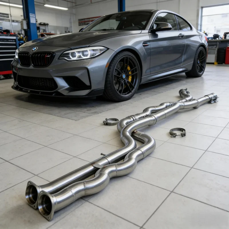 

Car Exhaust Pipe Equal Length Middle Pipe for BMW M2C M2 Competition S55 F87 3.0T 2018-2021 Stainless Steel 63MM Exhaust System