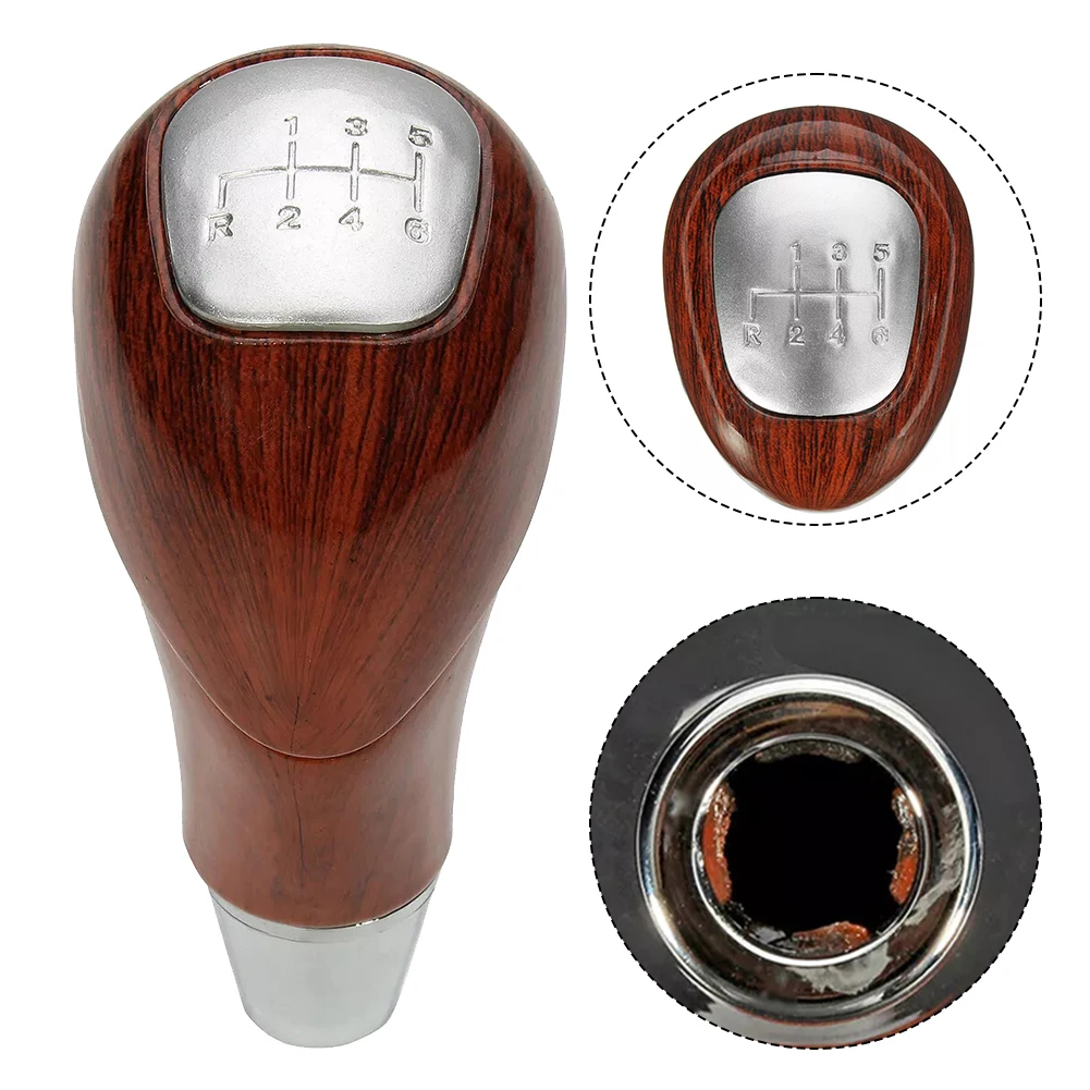 Aesthetic Enhancement with a Walnut Wood Finished 6 Speed Gear Shift Knob Lever for Select For Mercedes Models