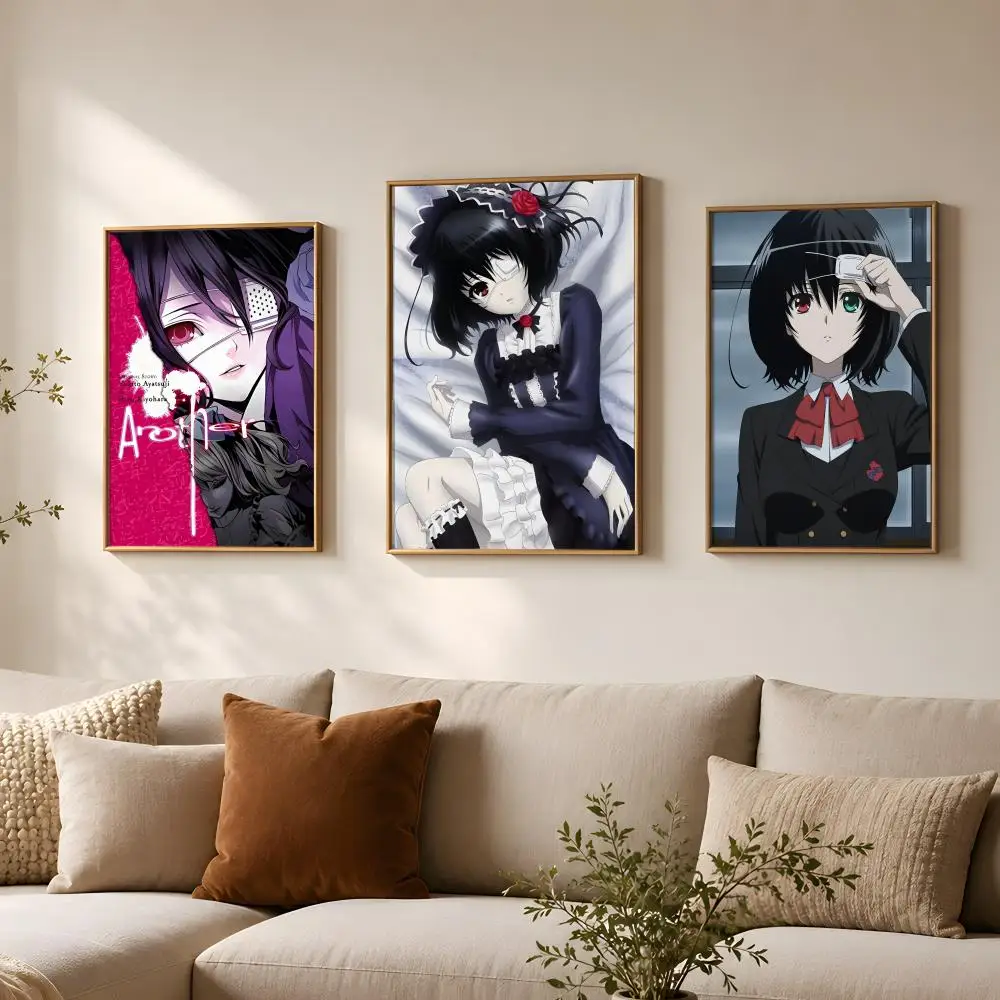 Manga A-another misaki-i Poster Vintage Self Adhesive PP Wall Art for Living Room Bar Bedroom Home Decor Gift