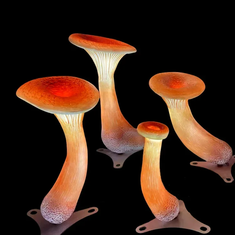 2026 Outdoor Resin DIY Fairy Garden Kits Mushroom Statue Light & Lawn Decorations for Yard Ornaments