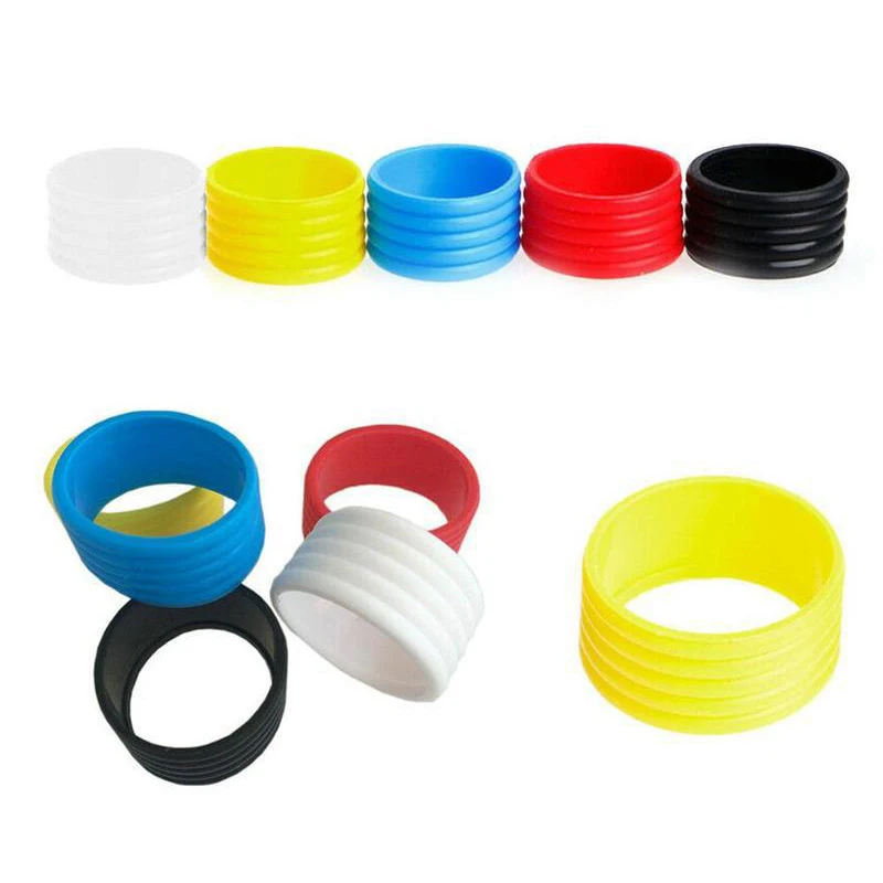 Tennis Racket Grip Rubber Ring Badminton Bat Overgrip Fix Flexible Bands Finishing Protector Outdoor Sports Red