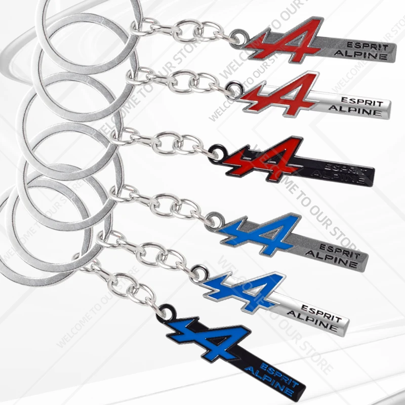 1PCS Auto Schlüsselbund Alpine A Logo Für Scenic Megane Clio RS GT Captur Kwid Kadjar Widget Ornamente Metall zink-legierung Schlüssel Kette