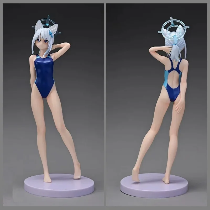

Game merchandise beautiful girl, blue file, swimsuit, sand wolf white 1/7 chassis ornament, boxed figure