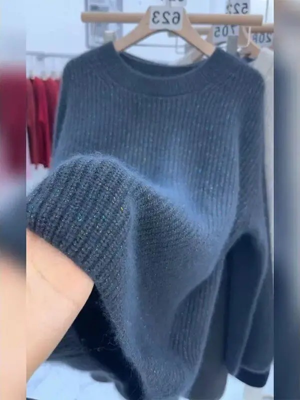 plus Size Women's Knitwear Long Sleeve round Neck Casual Style Warm And Versatile Autumn Winter Top Fashionable And Comfortable
