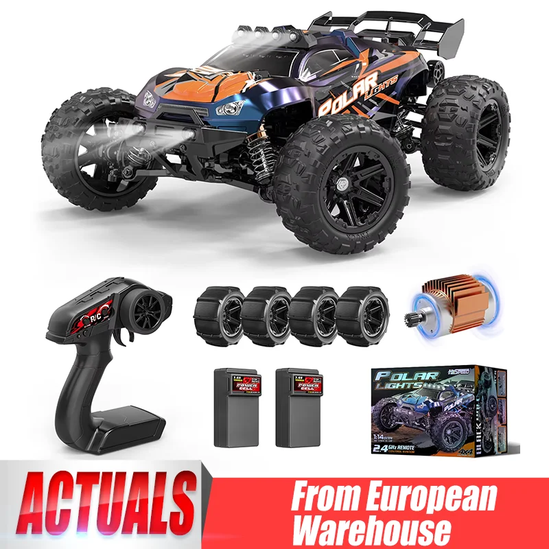 Womaqu 14321 1/14 RC Offroad-Autos für Erwachsene und Jungen, 40km/h 4x4 Offroad-RC-Truck mit 2 Batterien und 2 Reifen, Originalverpackung