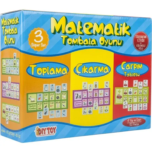 Diytoy 9239 Math Bingo Educatief Spel Set. Math Is Nooit Dit Plezier.