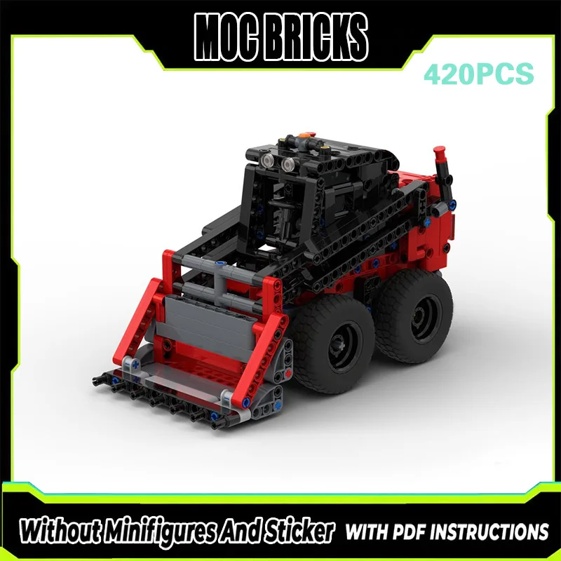 

Конструктор City Car Model MOC: Малый мини-погрузчик на модульной платформе. Технологичный подарок для детей на праздники. Набор для сборки.