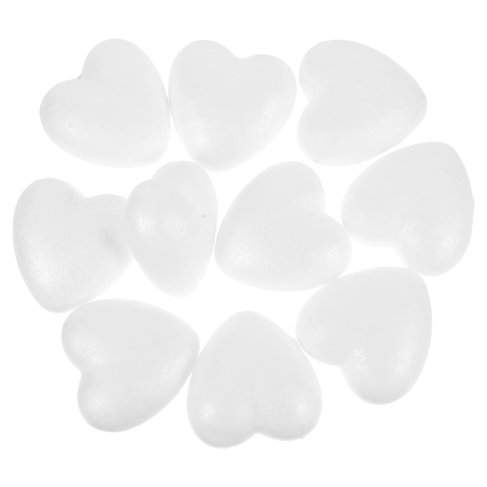 

10 Pcs White Heart Shaped Foam Balls for DIY Crafts Wedding Decorations Valentine Day Christmas Kids Project