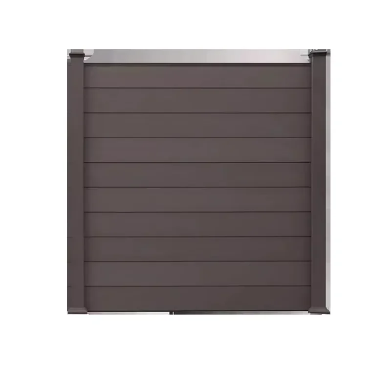 Landscape Style Wpc Wood Fencing for Patio Courtyard Farm Garden House - Easily Assembled Rot Proof Embossed Rail Wpc Fence