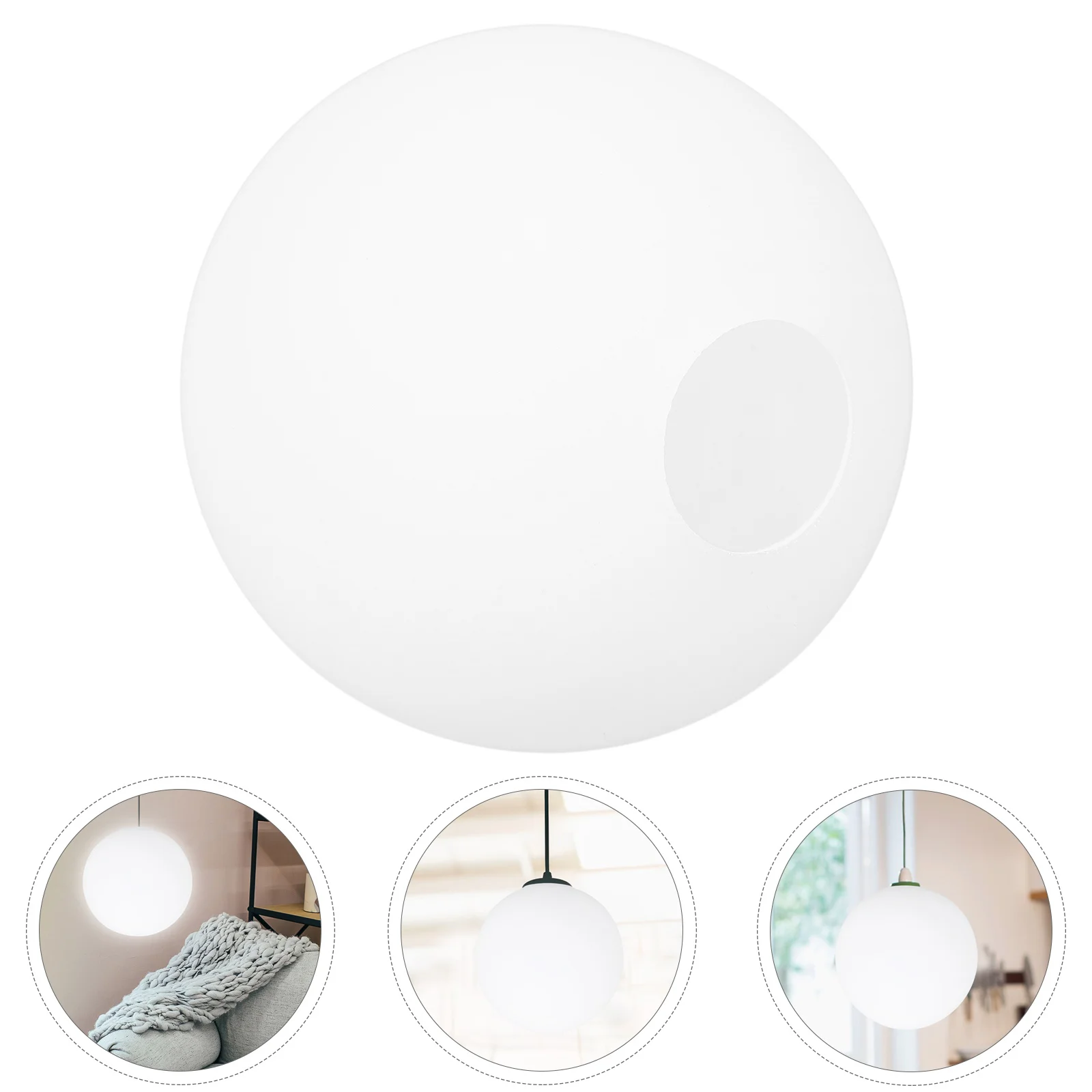 

Globe Lampshade White Ball Clip On Replacement Glass Lamp Shade 3Cm Opening Lighting Covers Ceiling Wall Light Opal Globe Sphere