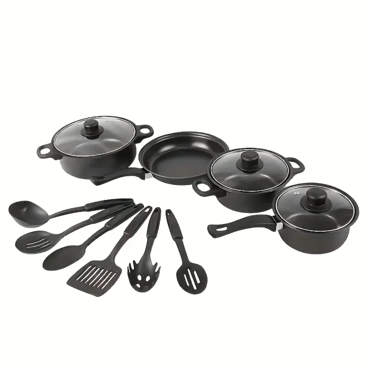 

Induction-Ready 13-Piece Cookware Set – Nonstick Pots, Pans & Utensils for Everyday & Outdoor Cooking
