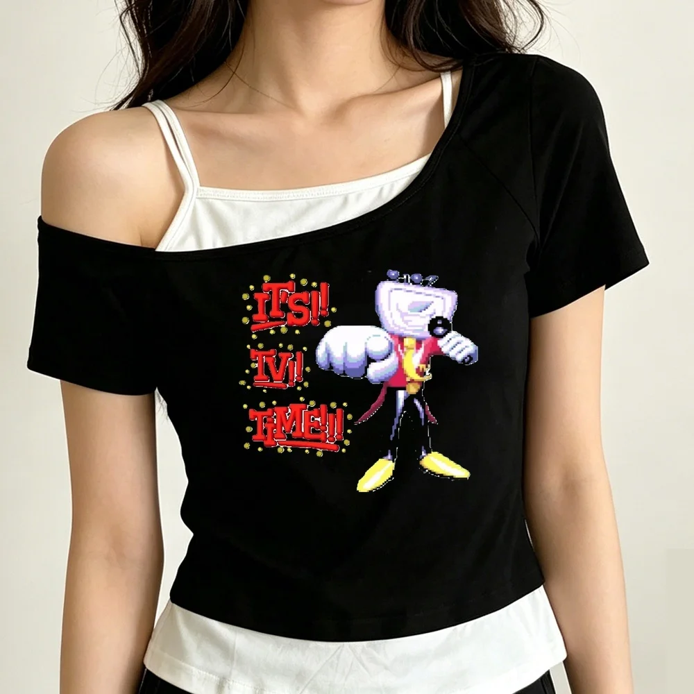 Deltarune crop top shoujo graphic emo gothic harajuku t shirt japan cheap baddie 2000s alternative