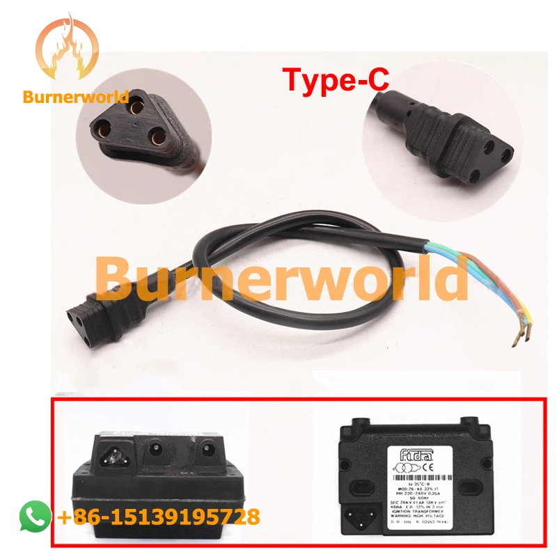 Power line Of COFI FIDA SUNTEC High Pressure Pack Oil Pump Triangular Plug Power line