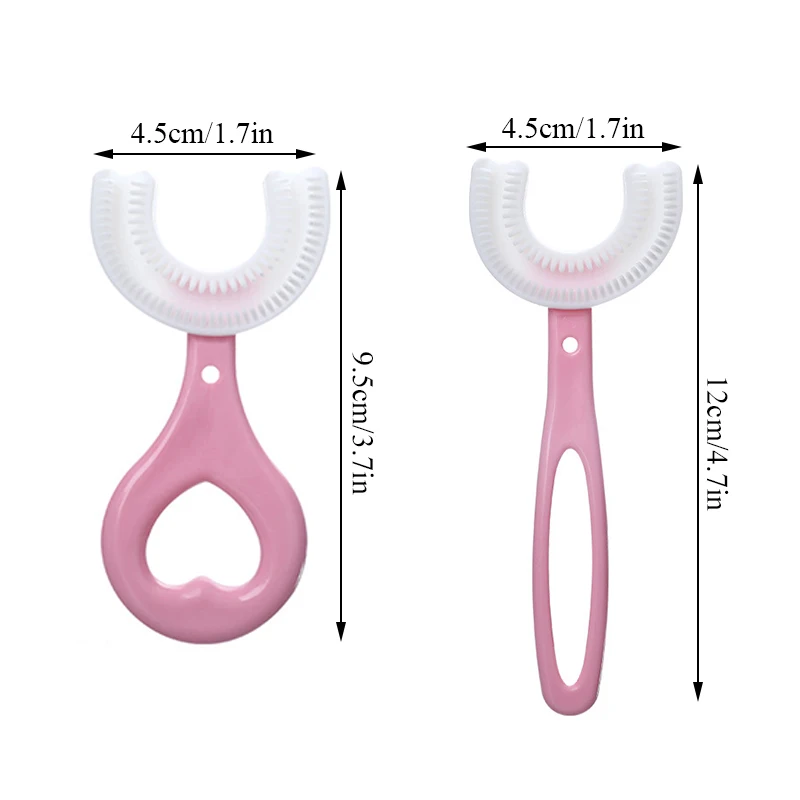 Baby Toothbrush 360 Degree U Shape Tooth Brush Kids Tooth Whiteting Soft Silicone Child Toothbrush Oral Care Cleaning Eco 2-12Y