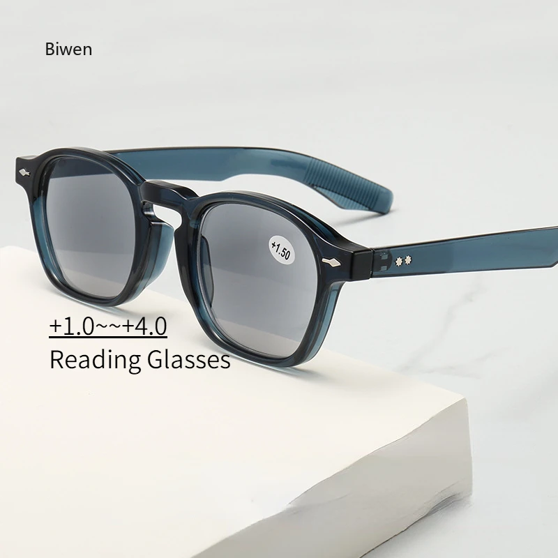 Classic Sun Reading Glasses Women Men Presbyopia Eyeglasses Sqaure Hyperopia Sunglasses Anti UV400 Diopter +1.0 To +4.0 Glasses