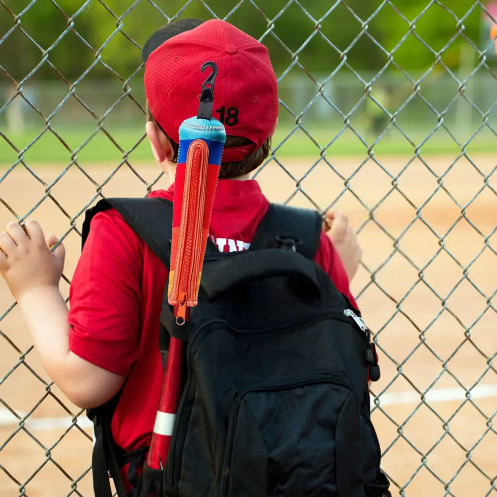 Gancio protettivo per mazza da baseball con maniglia per mazza da baseball con manica comoda e cerniera per appendere alla recinzione