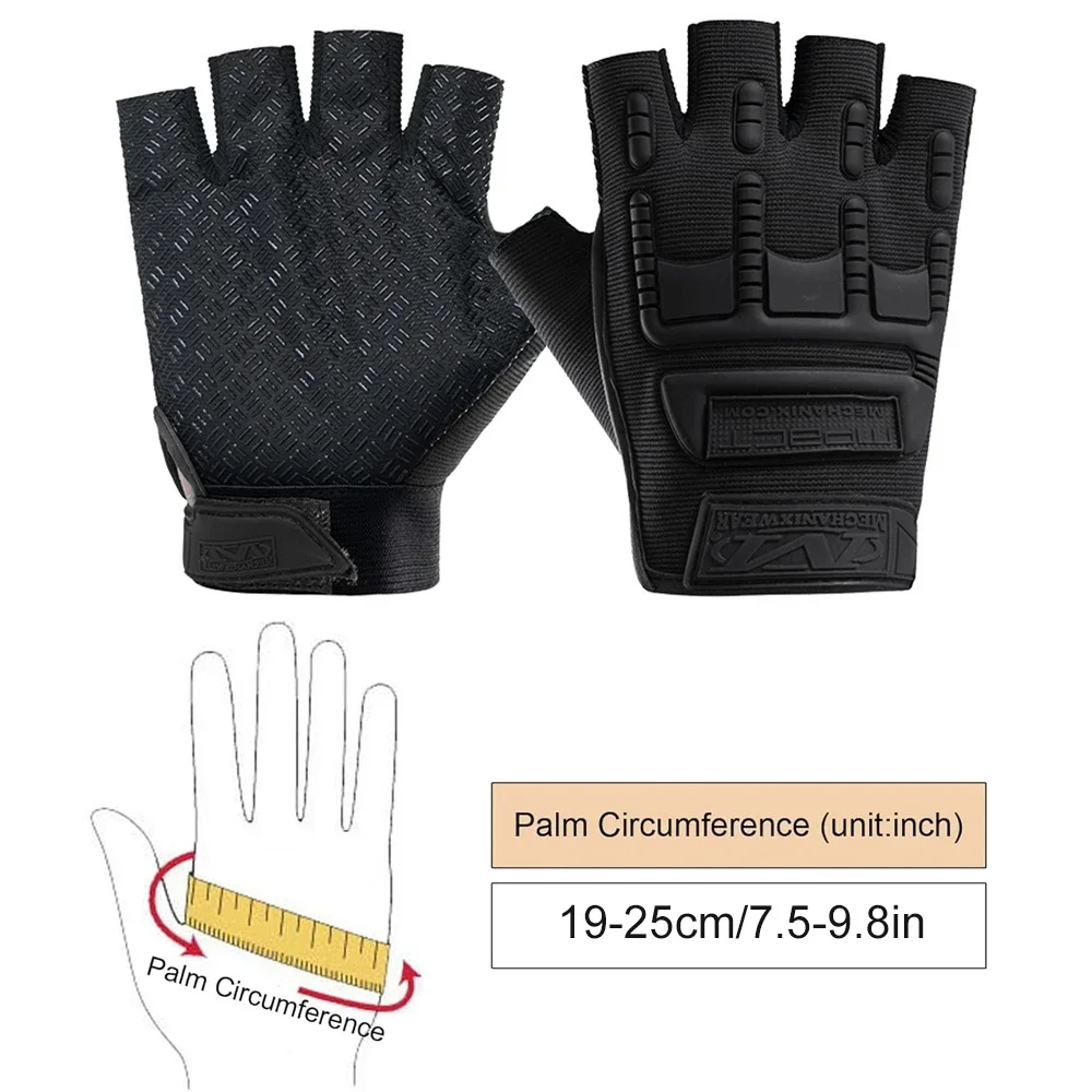 1Pair New Universal Protective Half Finger Gloves for Training, Fitness, Anti Slip Cycling