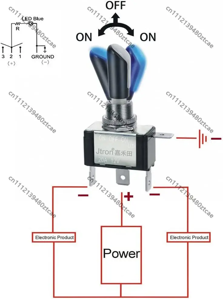 12V 20A 3 Gang Three Position Toggle Switch Offroad Racing Dashboard Auto Modification Control Accessory