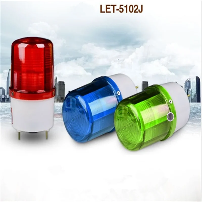 

LTE-5102J Signal Warning Light LED With Sound Strobe Warning Lamp DC12v-24V-AC110V-220V Bolt Bottom LED Strobe Light