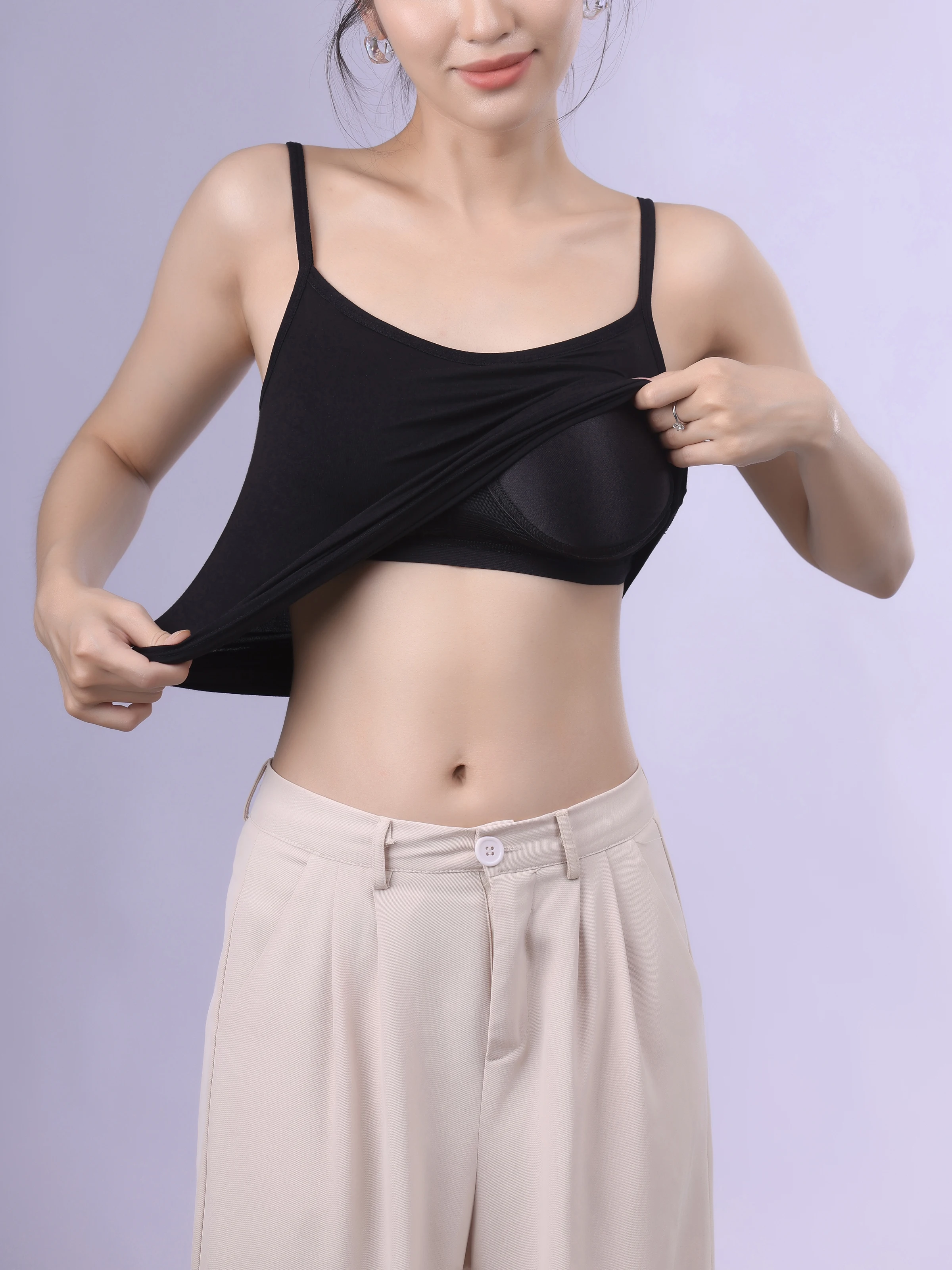 5 Stück Leibchen-Tops für Damen, gepolsterte Unterhemden für Damen, weiße Leibchen-Tops, Damen-Unterhemd-Tanktops, Unterhemden für Damen