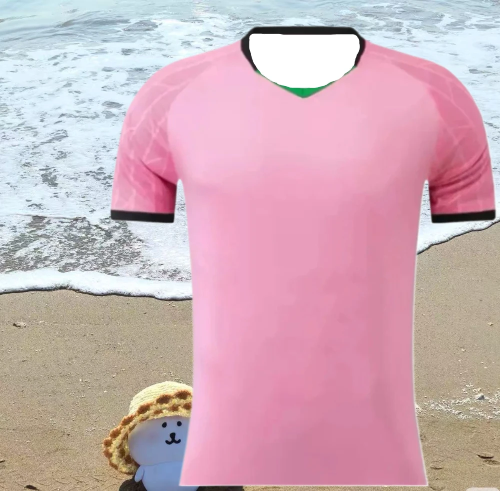 

2025 New Pink Wavy Summer Shirts for Men and Women, Quick-drying and Breathable 3D Printed T-shirts