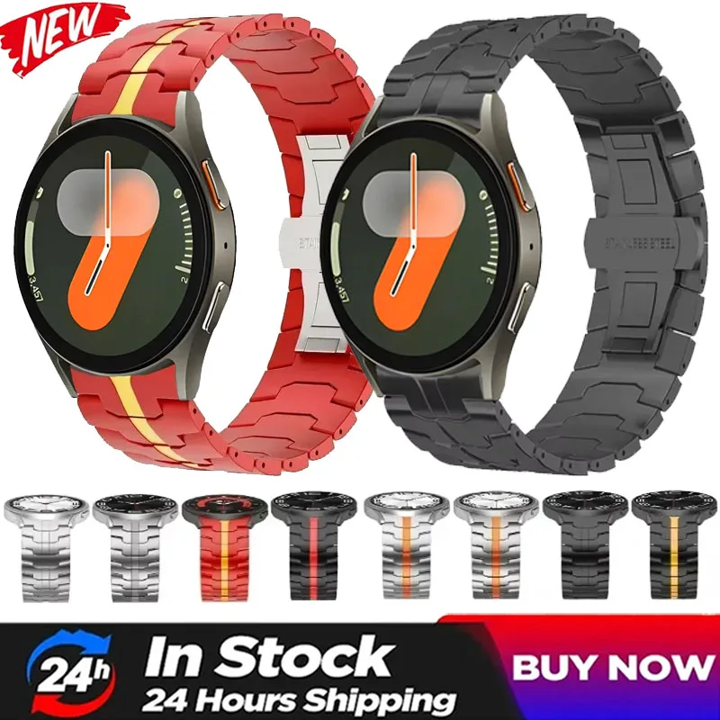 Metal Strap for Samsung Galaxy Watch 7 6 5 4 44mm 40mm Bracelet Replacement Wristband for Watch 6 4 Classic 47mm 43mm 46mm 42mm