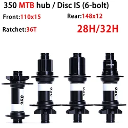 2021 Original DT350SL MTB Bicycle Classic Pull Wheel Hub 32H 28H 6-pin Disc Brake Front 110*15 rear 148*12 36T Ratchet cubo mtb