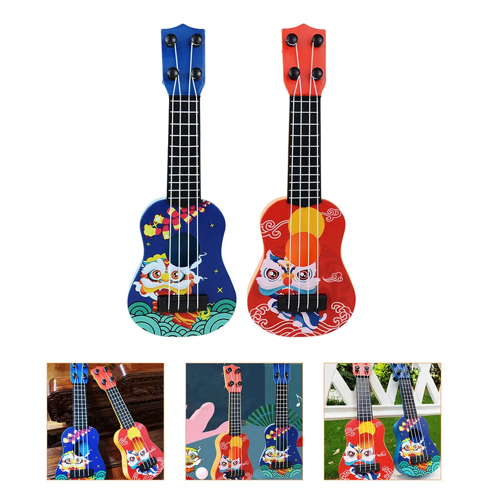 mini-guitare-pour-enfants-ukulele-de-dessin-anime-instrument-de-musique-educatif-petite-guitare-de-simulation-pour-les-tout-petits-de-1-a-5-ans-musique-precoce-2-pieces