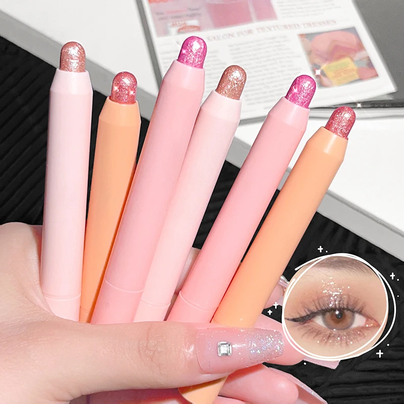 Pearlescent Eyeshadow Stick Fluorescent Eyeshadow Pencil Waterproof Shimmering Silk Eyeliner Highlighter Cosmetics Beauty Makeup