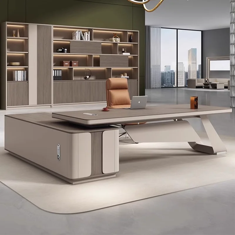 

Asthetic Designer Executive Desk Organizer Strong L Shaped Computer Office Desk Modern Luxury Escritorios Furniture