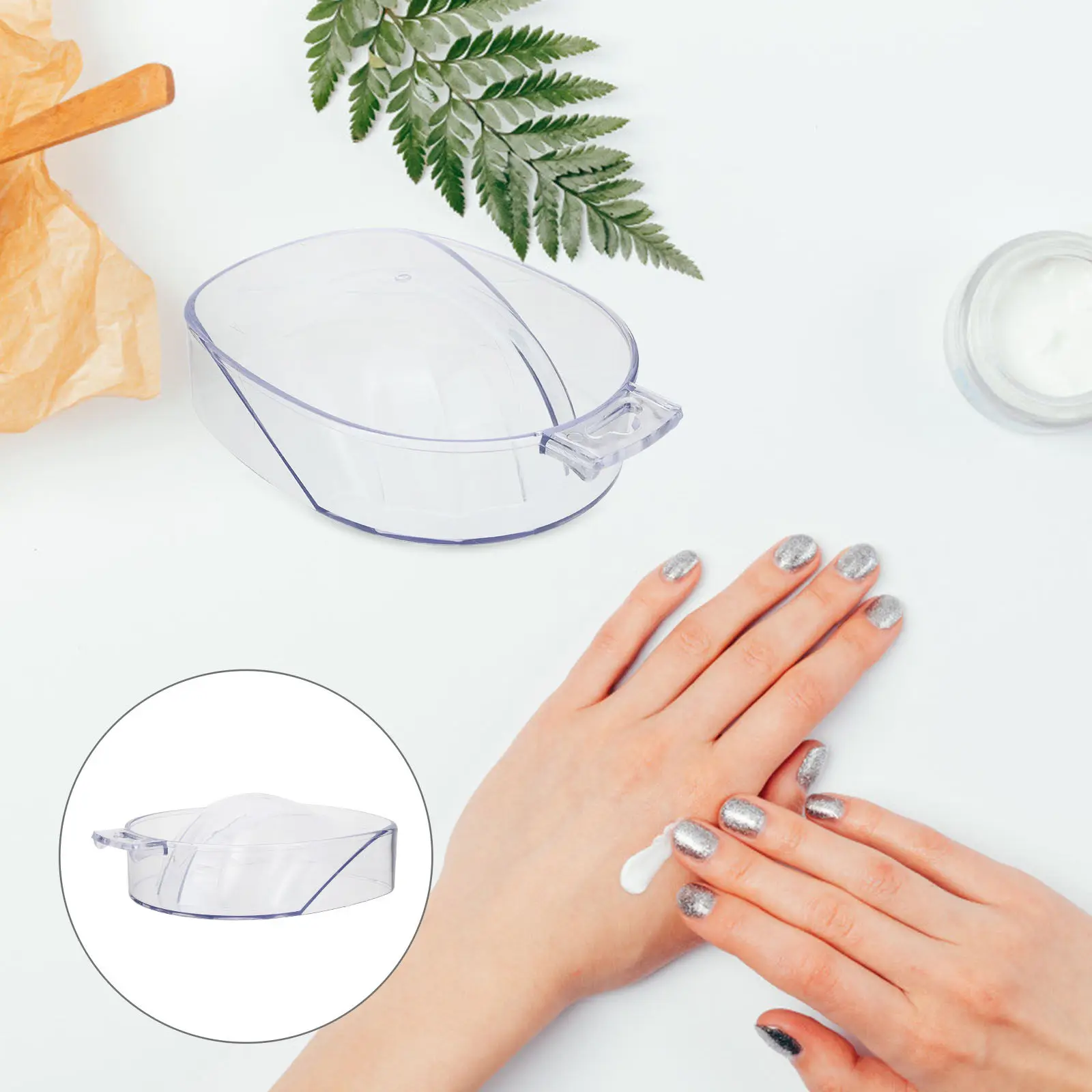 

Premium Acrylic Manicure Soaking Bowl Ergonomic Groove Design for Hand Comfort Nail Polish Removal Nail Art Supplies Salon Home
