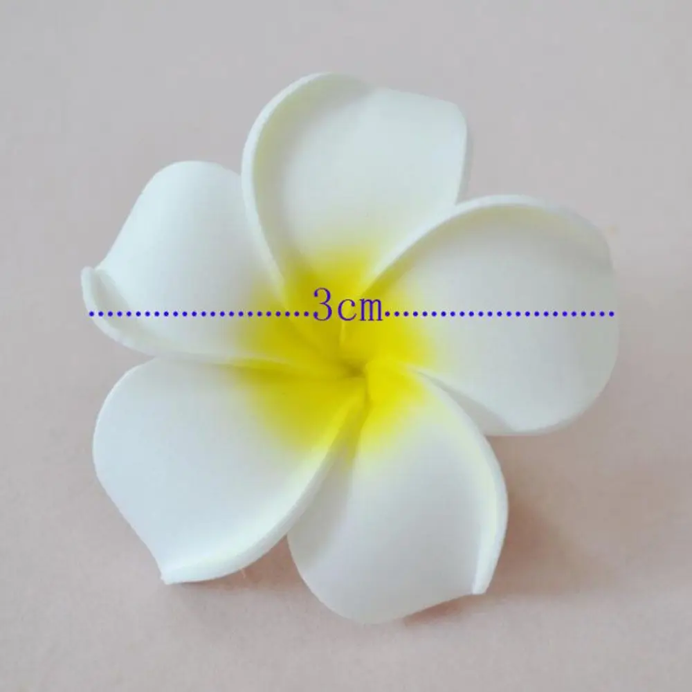 4/6/9cm Plumeria Flower Hair Clips For Women Girls Hairpins Egg Flower Barrette Hawaiian Wedding Artificial Headwear 2pc hairpin