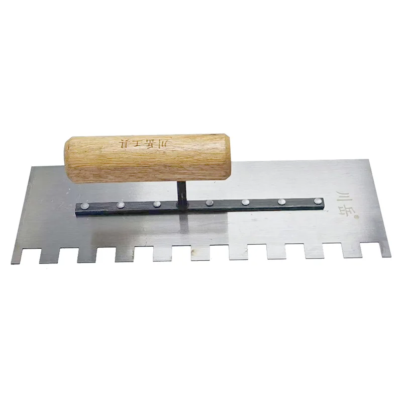 15x15mm Square Tooth Notched Trowel High Quality 30CM Carbon Steel Blade Professional Tile Installation Tiling Tools