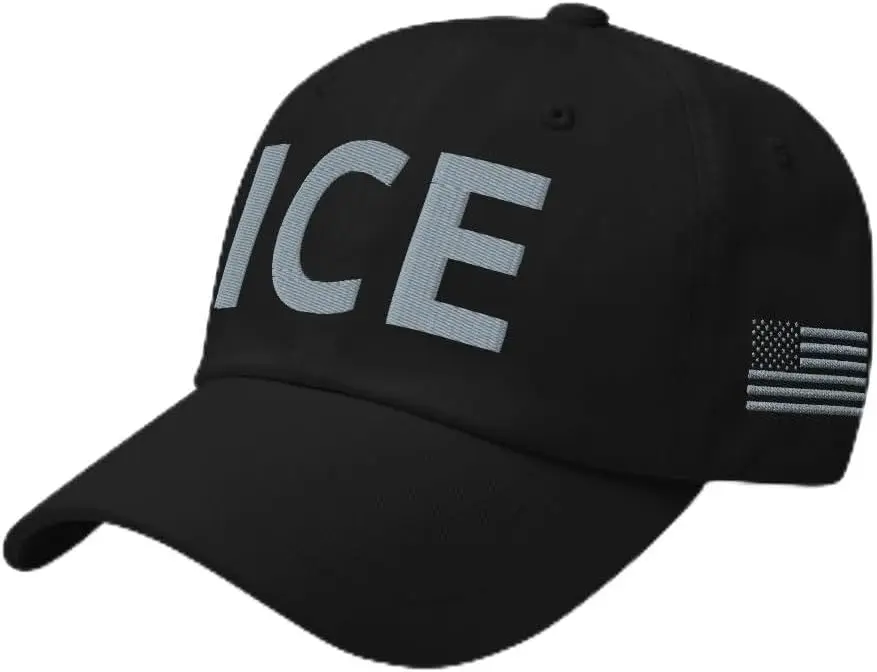 

Шляпа ICE Subtle Dark в стиле MAGA, имграция США, регулируемая хлопковая кепка с вышивкой для папы, унисекс