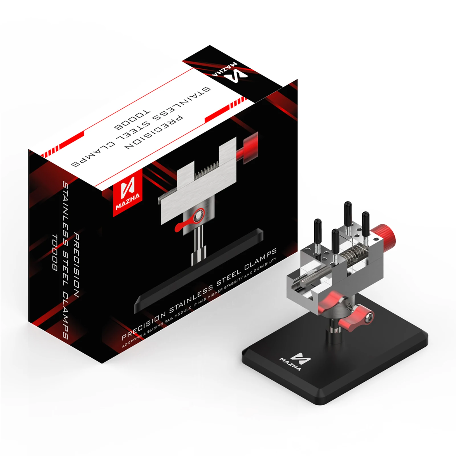 

MAZHA T0008 Настольные тиски с прецизионным зажимом из нержавеющей стали 45 ° Регулируется для изготовления моделей DIY Хобби
