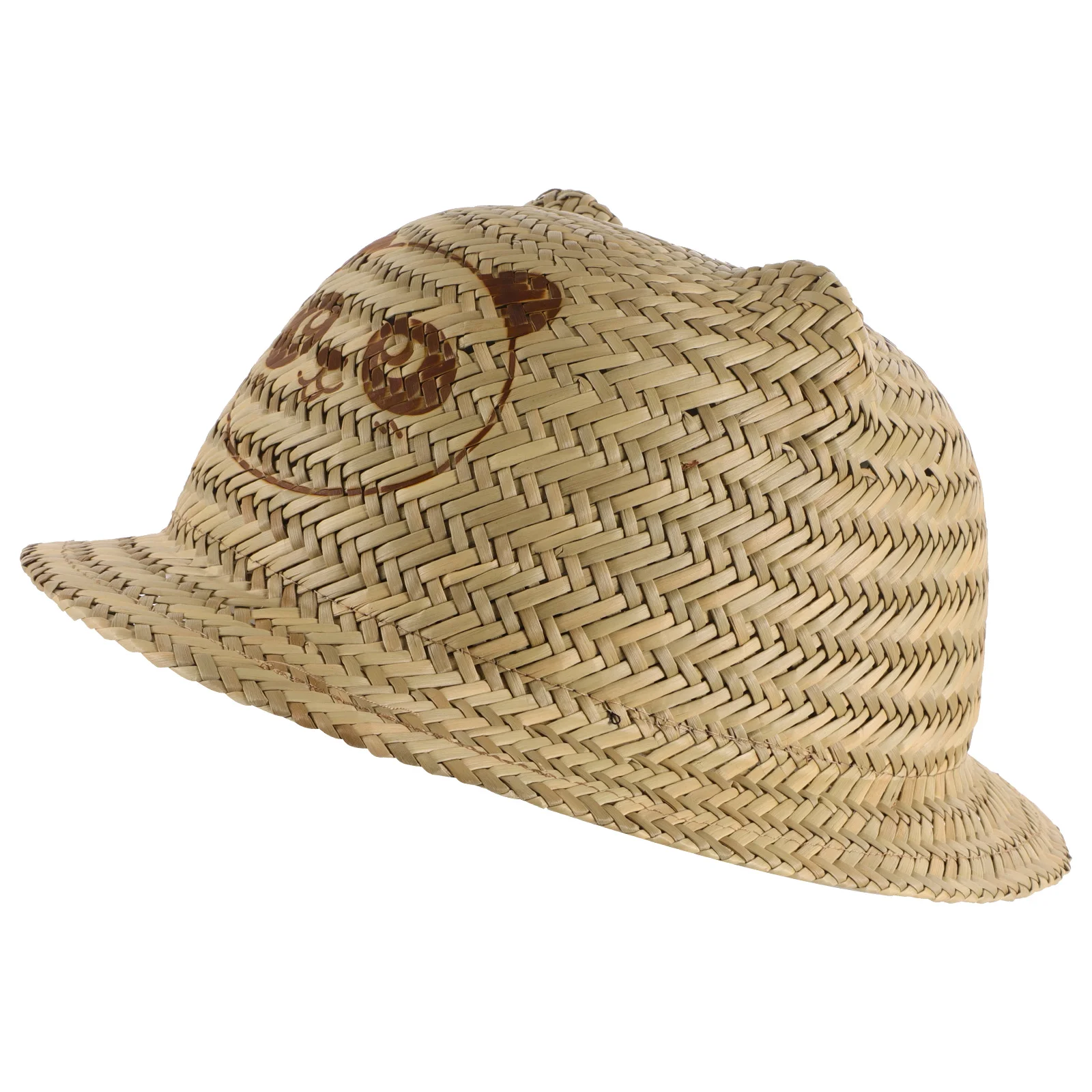 

Children Straw Sun Hat Panda Print 52cm Head Circumference Kids Beach Hats Outdoor Sports Camping Hiking Wide Brim Design