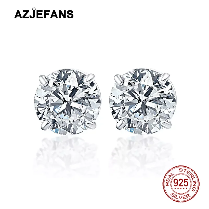 

S925 Sterling Silver Simple Stud Earrings Gift Fine Jewelry