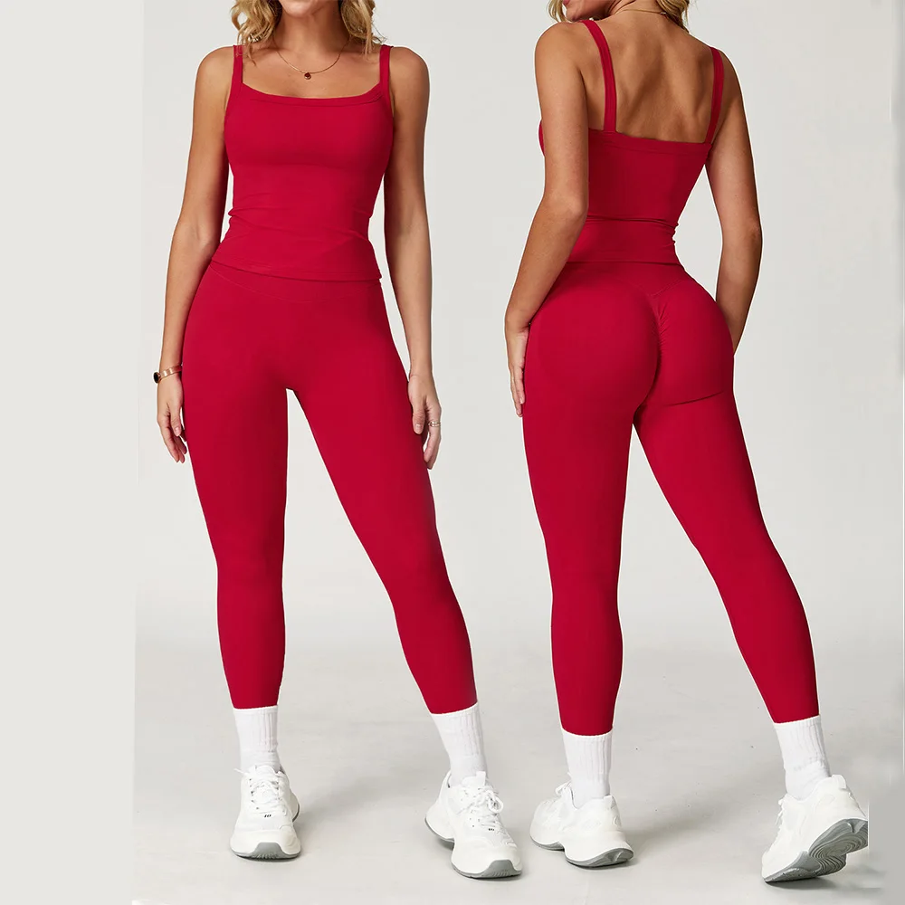 

Women Tracksuit 2PCS Seamless Fitness Suit Yoga Sets Sportswear Workout Sports Bra High Waist Leggings Gym Clothing Sports Suits