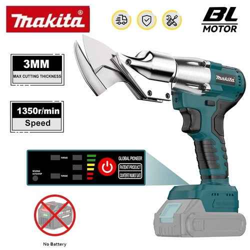 Imagen 1 del producto Makita-máquina eléctrica de tijeras de hierro inalámbrica, herramientas profesionales de corte de Metal, cortador de láminas recargable, batería de 18V