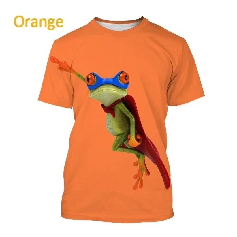 

Summer New 3D Funny Tree Frog Graphic T shirts For Men Fashion Casual Animal Print T Shirt Personality Interesting Trend T-shirt