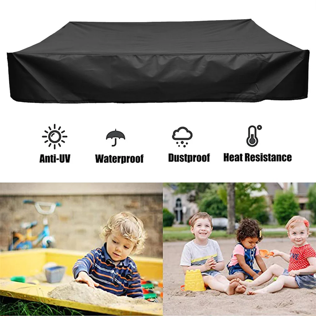 Sandbox Cover Drawstring Square Dustproof Waterproof Oxford Cloth Dust Rain Foldable Lawn Park Sandpit Children Canopy