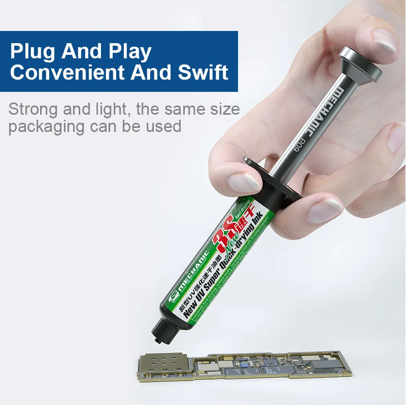 MECHANIC P09 Aluminum Alloy Solder Paste Flux Booster Manual Syringe Plunger Dispenser Manual Syringe Propulsion Tools