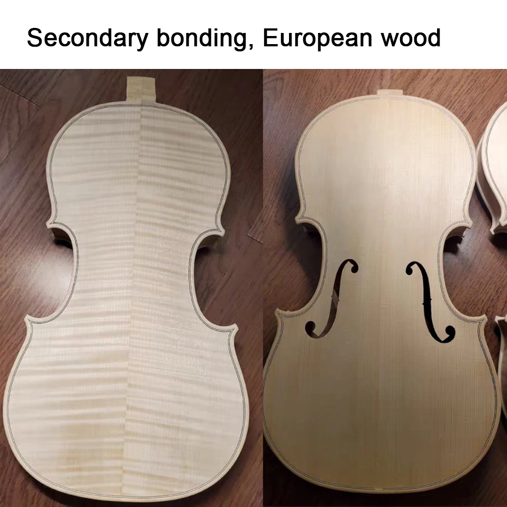 Antonio Stradivarius European spruce Flame Maple white embryo unfinished white maple wood violin 4/4 3/4 1/2 DIY white violin