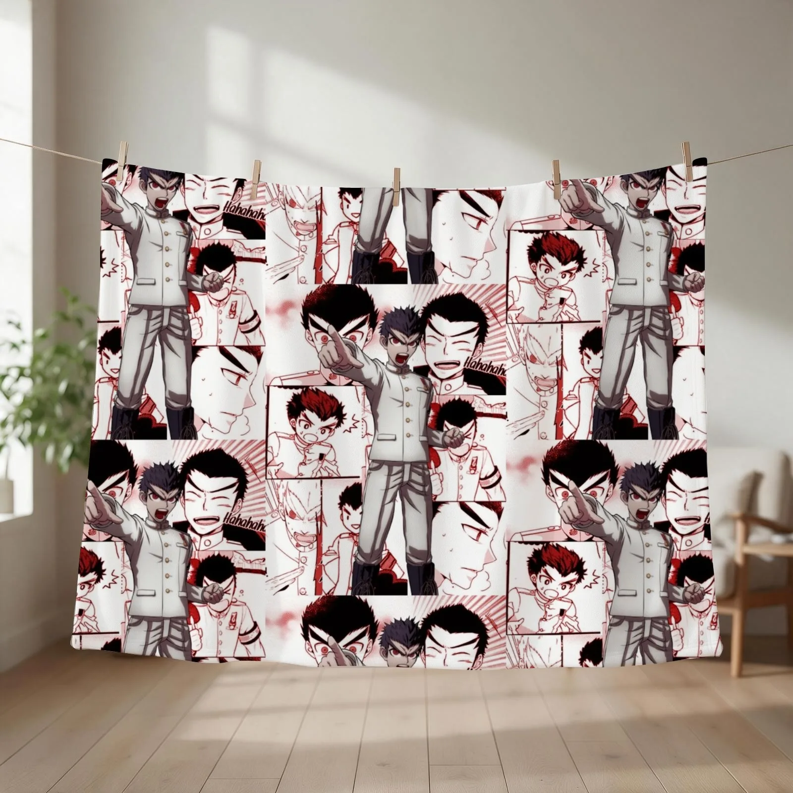 Kiyotaka Ishimaru Manga Collage Throw Blanket couch cozy soft plush fuzzy picnic outdoor blanket