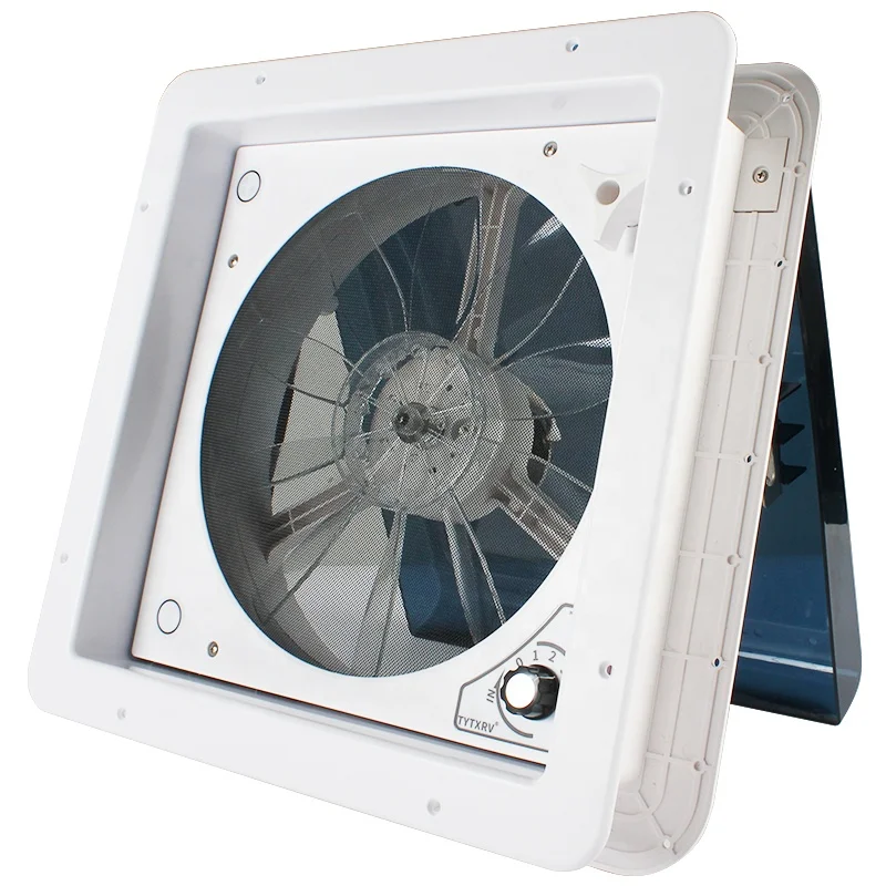 OEM 14'ce 12V 6-سرعة التحكم الإلكتروني مع جهاز التحكم عن بعد استشعار المطر التهوية التبريد التخييم RV تنفيس مروحة